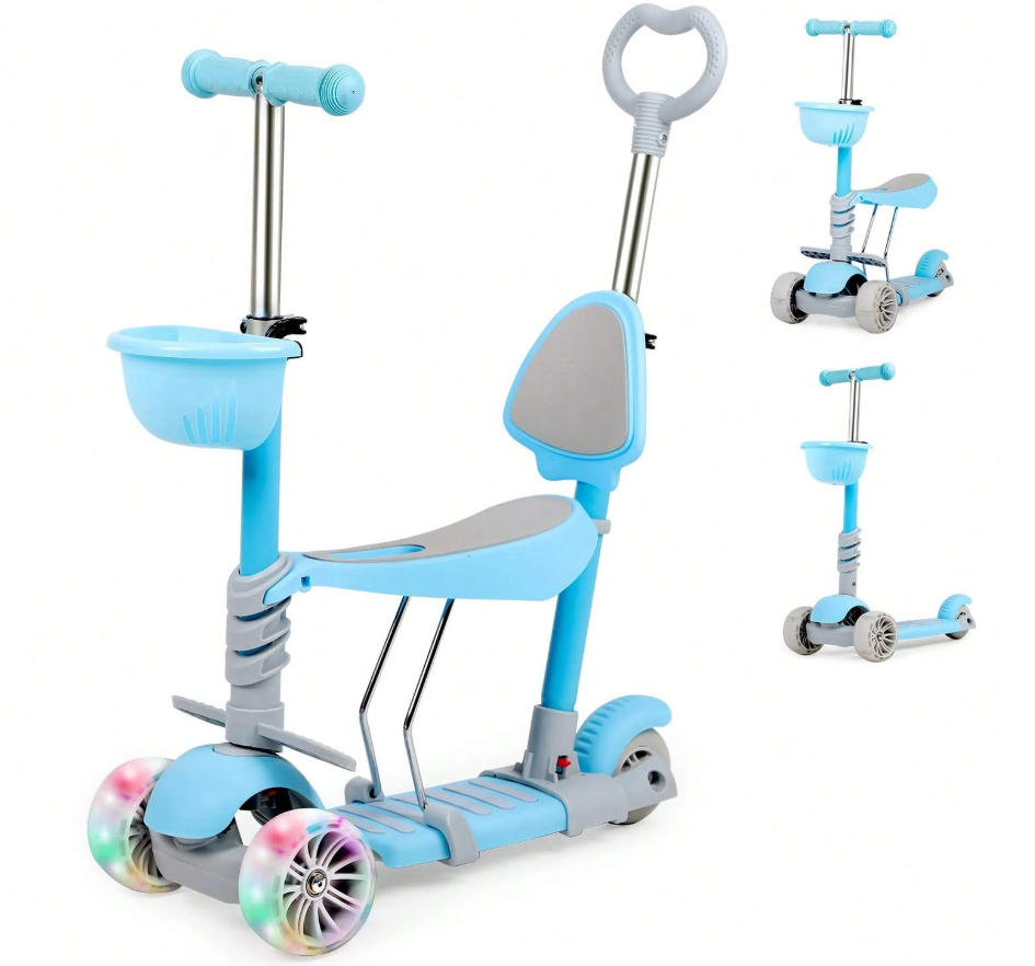 π΄ 3-Wheel Kids Kick Scooters 5-in-1 Design π΄