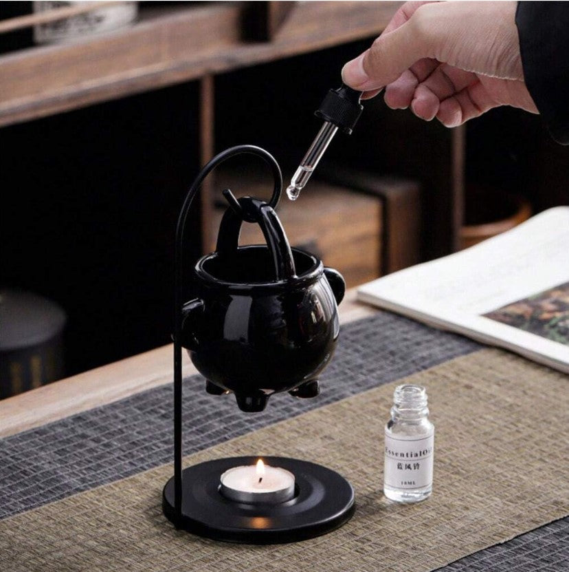 🖤⚪ Black or White Hanging Cauldron Burner ⚪🖤