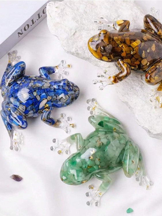 ๐ธ Crystal-Filled Resin Frogs ๐ธ