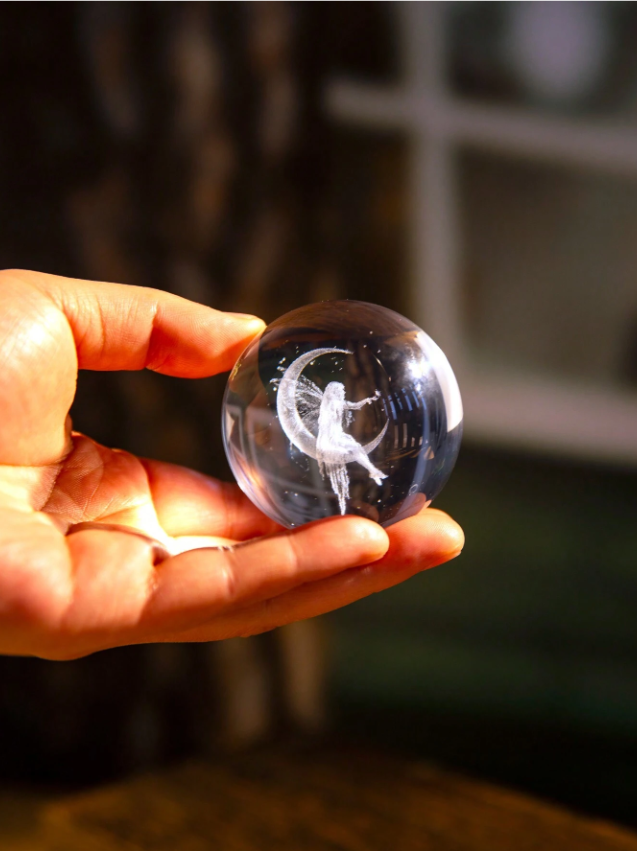 Moon Fairy Crystal Ball With Stand