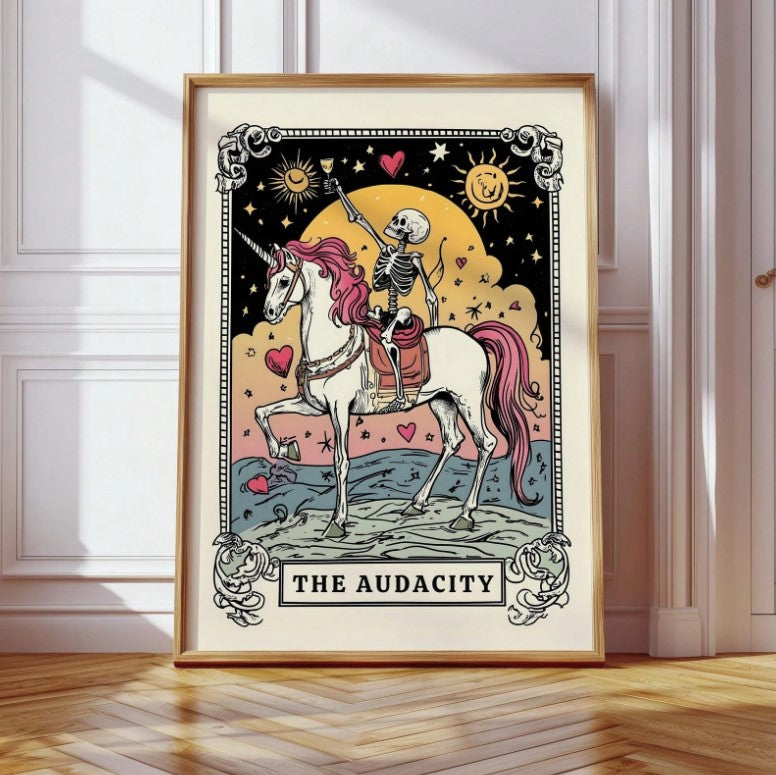 🦄 Tarot-Inspired Unframed Canvas Poster - “The Audacity” 🦄