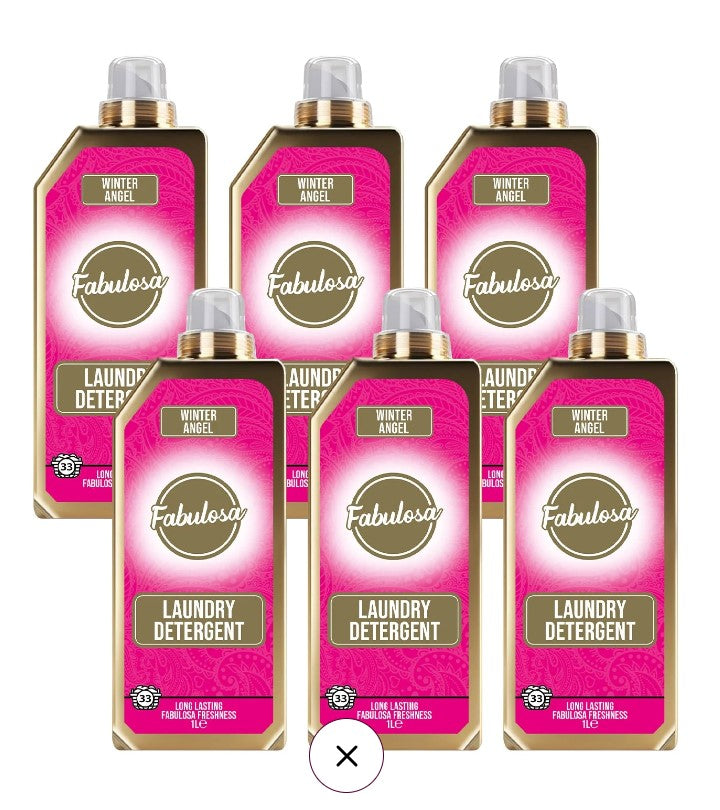 Fragranced Laundry Detergent Winter Angel Scented Pack of 6 Bundle 1000ml
