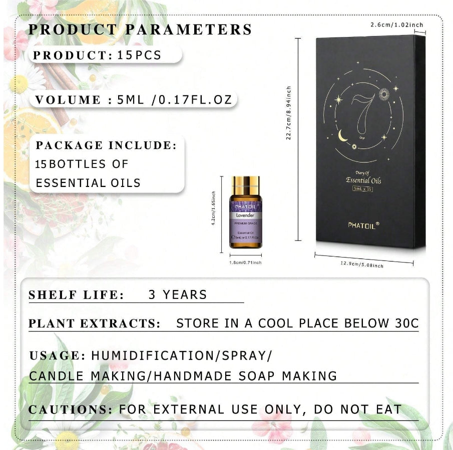 🌿✨ 15pcs Essential Oils Set ✨🌿