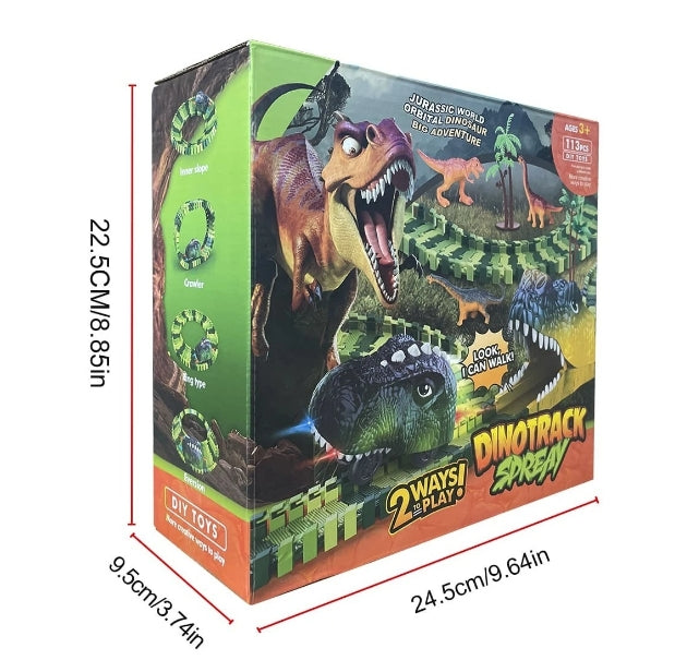 113pc Dinosaur Toys Race Track