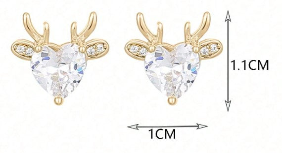 🦌✨ Cute Reindeer Stud Earrings ✨🦌