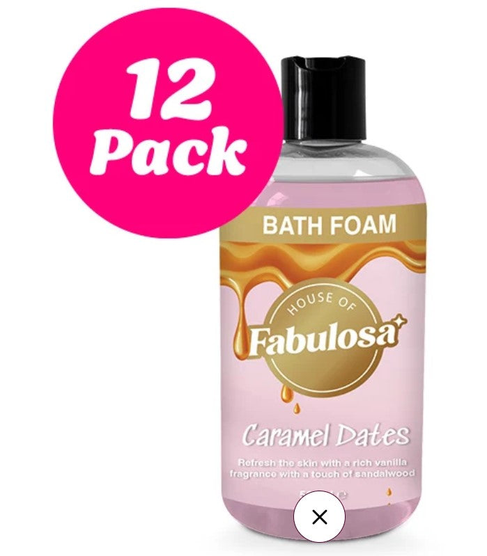 Bath Foam Caramel Dates 500ml 12 Pack Bundle