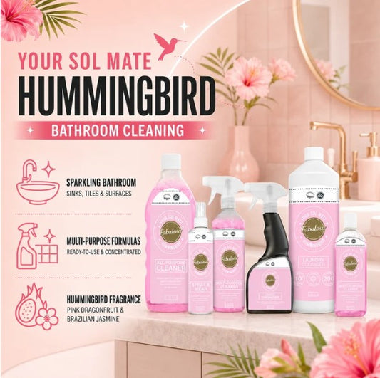 Your Sol Mate Hummingbird Home Cleaning Bundle 6 Piece Multipurpose Spray Fabric Freshener Laundry Cleanser