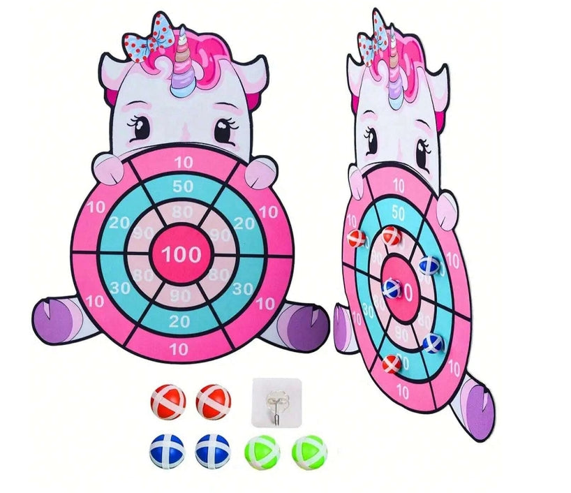 🎯🦄 Cartoon Dart Board Game Set 🦄🎯