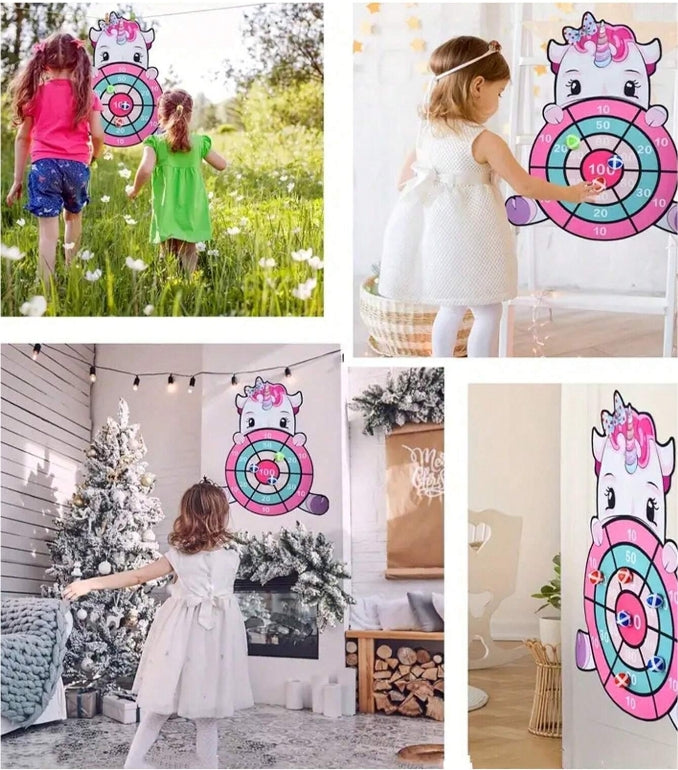 🎯🦄 Cartoon Dart Board Game Set 🦄🎯