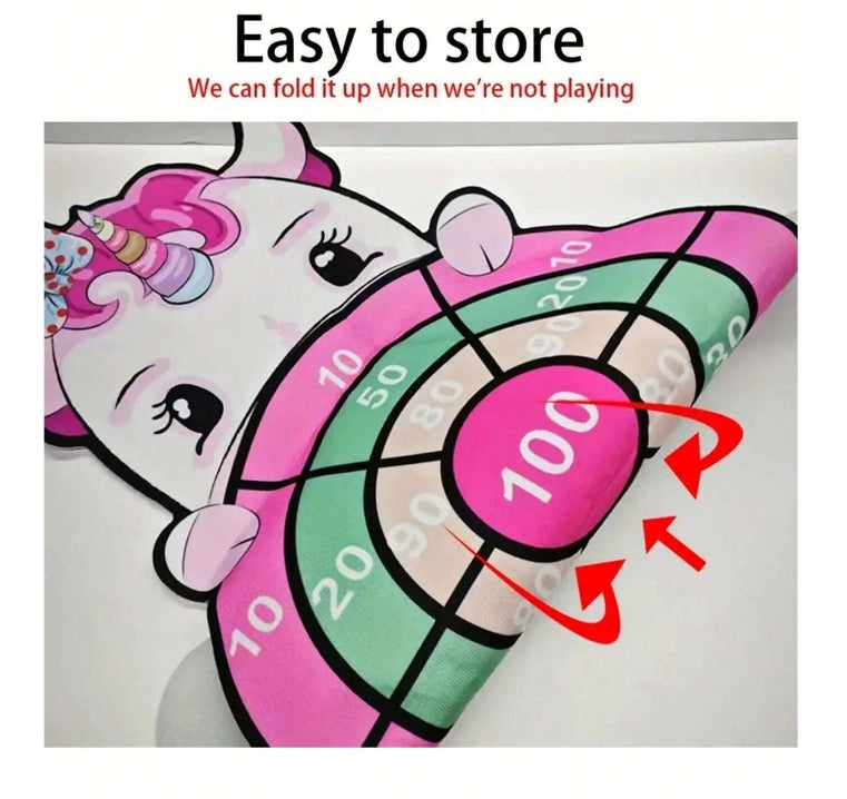 🎯🦄 Cartoon Dart Board Game Set 🦄🎯