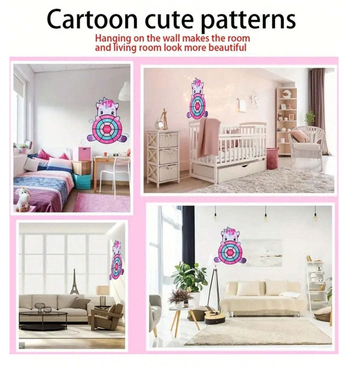 🎯🦄 Cartoon Dart Board Game Set 🦄🎯
