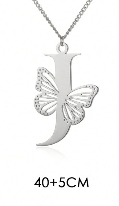 π¦ Butterfly Alphabet Pendant Necklace