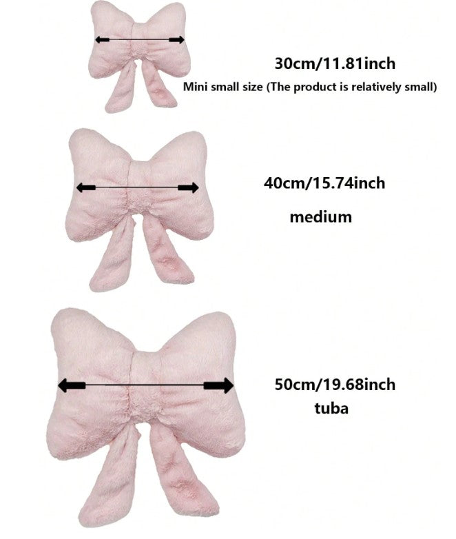 🎀 Pink Bow Decorative Throw Pillow 🎀