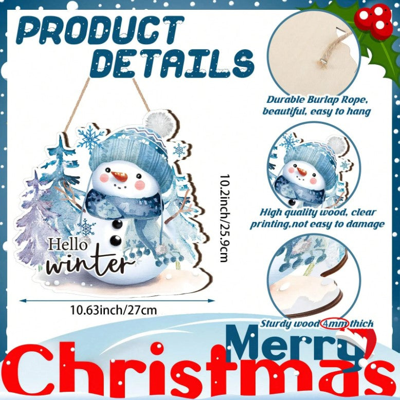 ❄️⛄ Christmas Snowman Snowflake Welcome Sign ⛄❄️