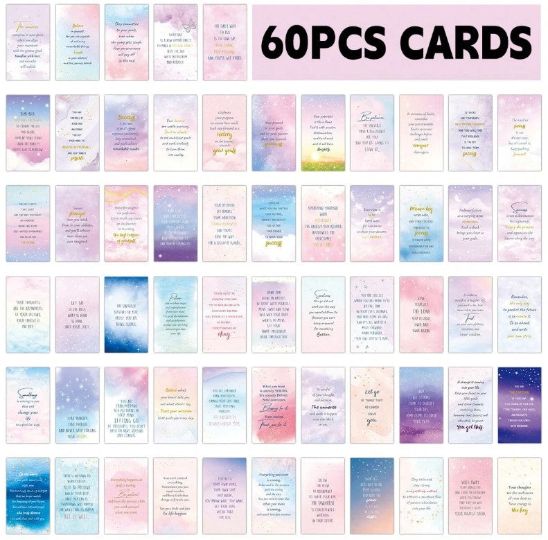 60pc Positive Affirmation Cards