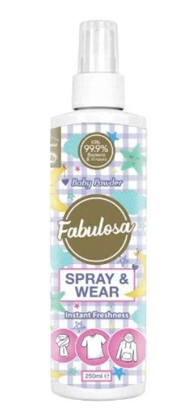 Baby Powder Cleaning Bundle 6 Piece Household Cleaning Multipurpose Laundry Cleanser Spray and Wear