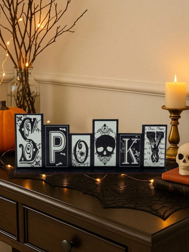🕸️👻 Spooky Wooden Sign 👻🕸️