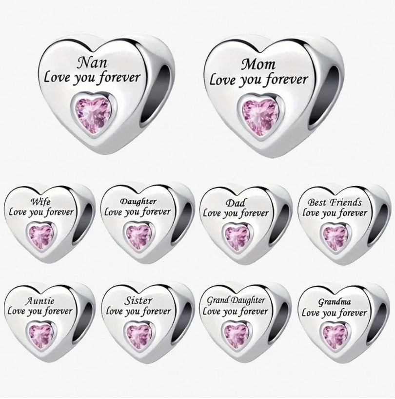 πβ¨ Elegant Silver-Plated Heart Pendant Charm β¨π