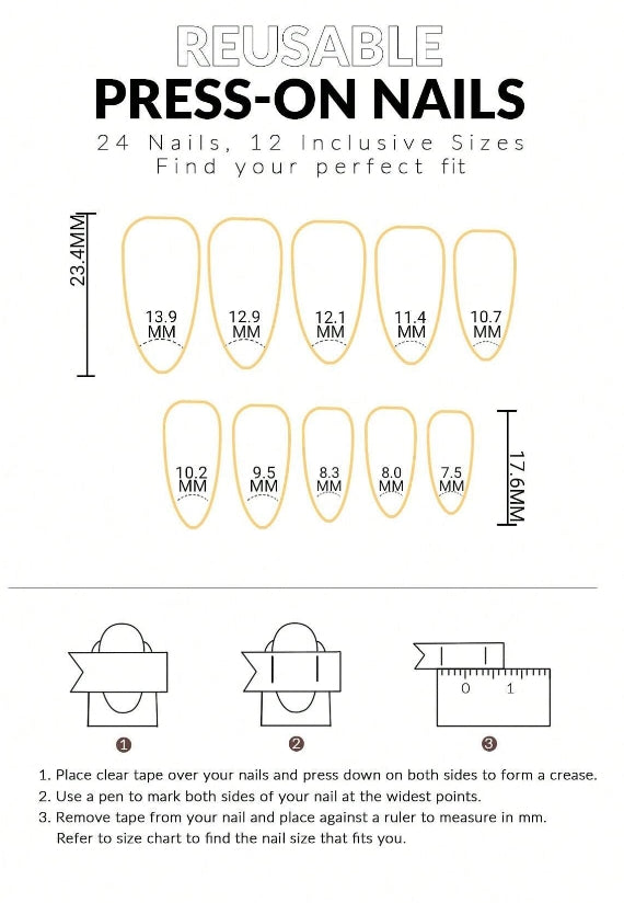 ๐ Bee & Flower False Nails ๐