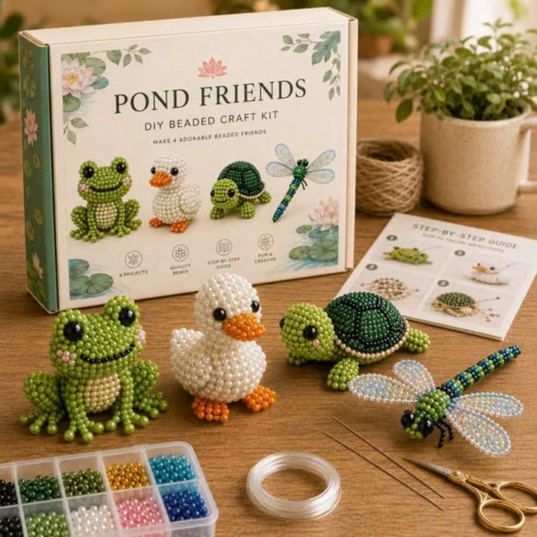 🐸 Pond Friends Beaded Animal Kit 🦆
