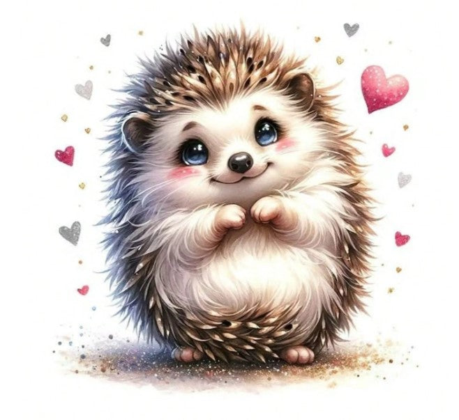 ๐ฆ๐ Cute Cartoon Hedgehog 5D Diamond Art Kit ๐๐ฆ