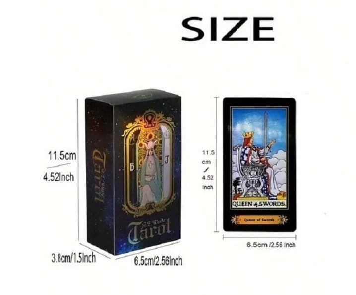 🔮 Classic Waite Tarot Cards Deck – 78 Holographic Cards 🔮