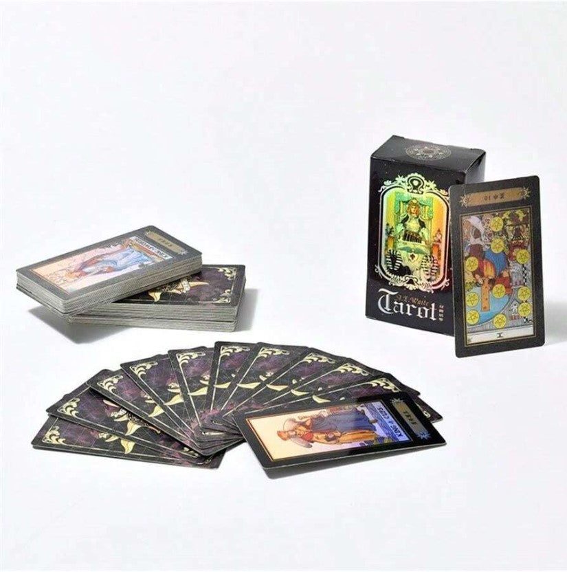 🔮 Classic Waite Tarot Cards Deck – 78 Holographic Cards 🔮