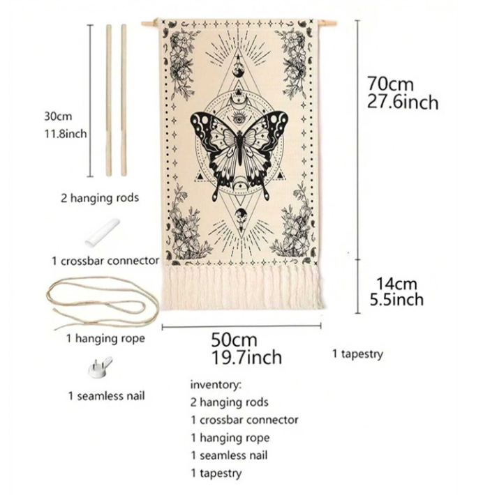 🦋 Mystic Butterfly Tassel Tapestry 🦋