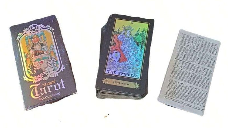 🔮 Classic Waite Tarot Cards Deck – 78 Holographic Cards 🔮