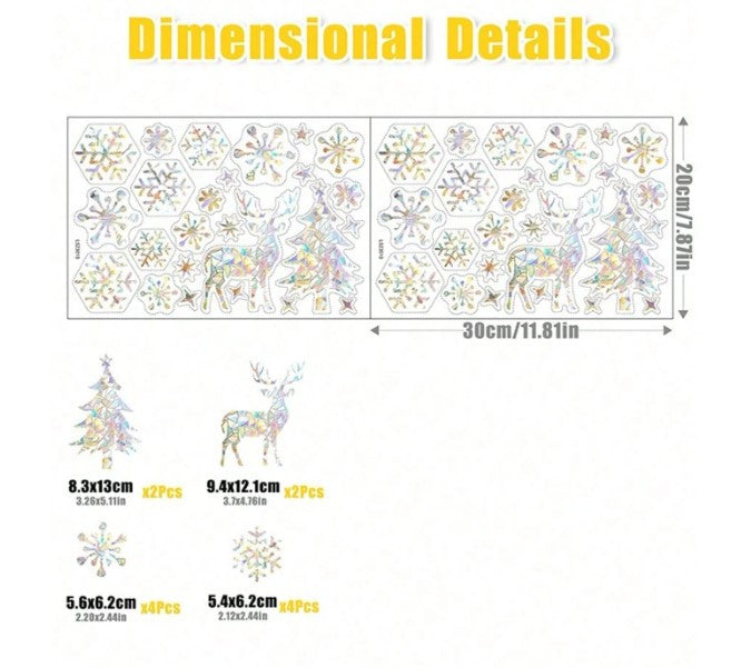 🦌🌈 Holographic Rainbow Window Stickers 🌈🦌