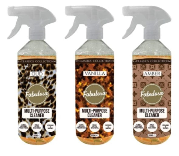 Dubai Scent 3 Piece Bundle Multipurpose Cleaner Vanilla, Amber & Oud 500ml