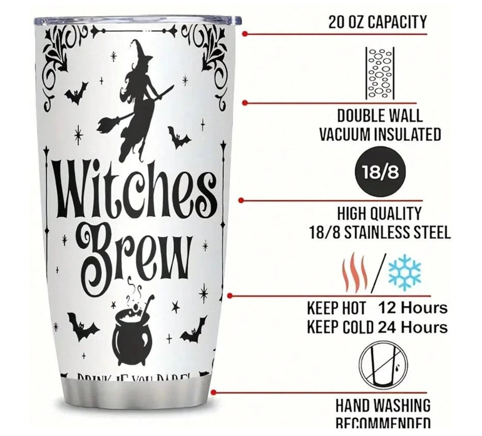 π€ Witch's Brew 20oz Stainless Steel Travel Cup π€