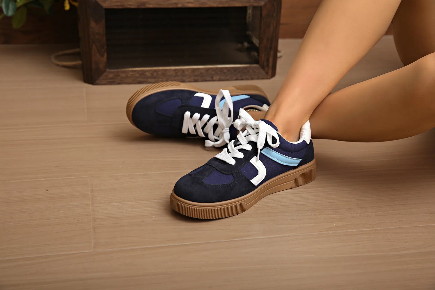 Ladies Gum Sole Trainers