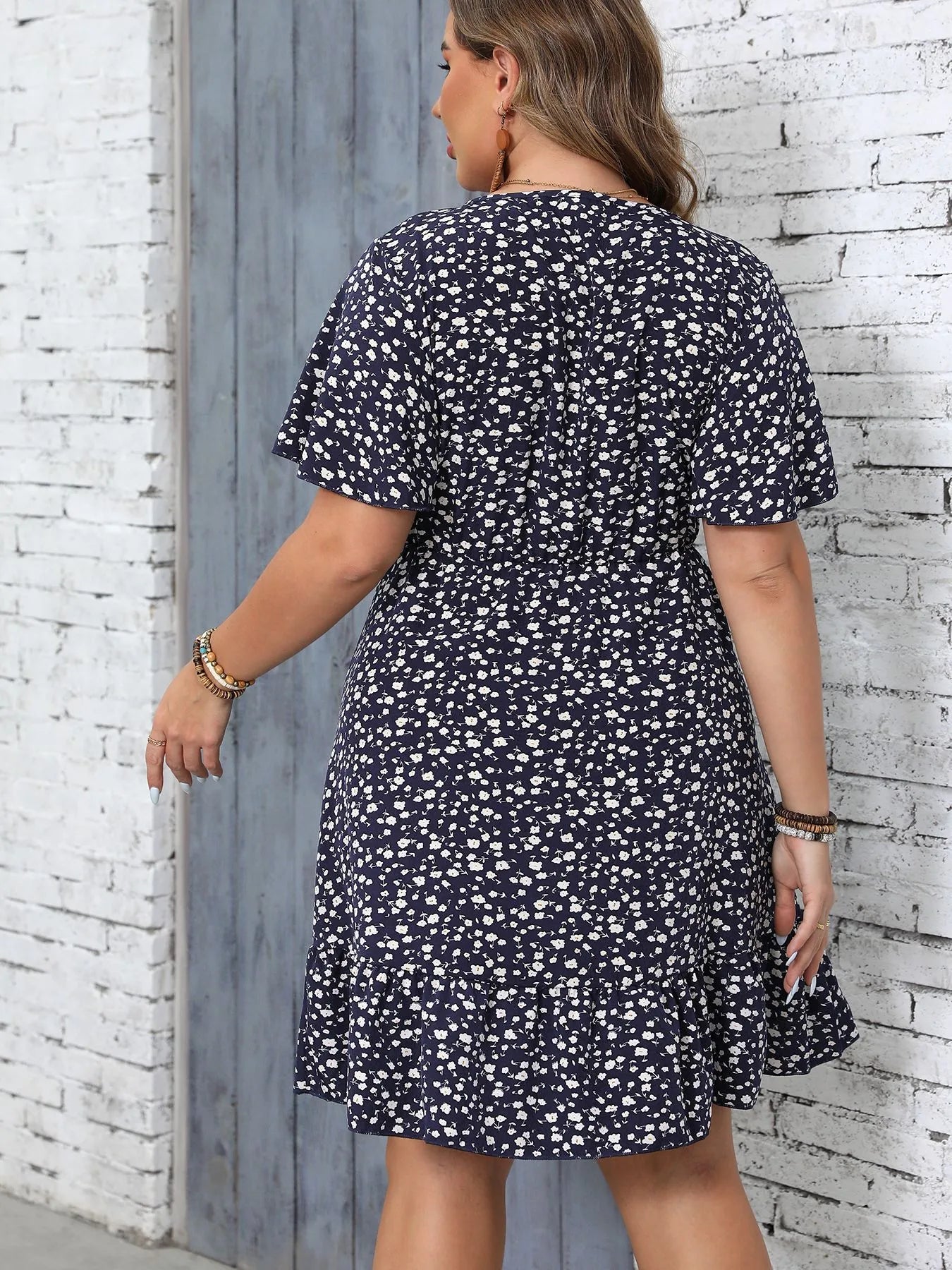 Summer Floral V-Neck Dress