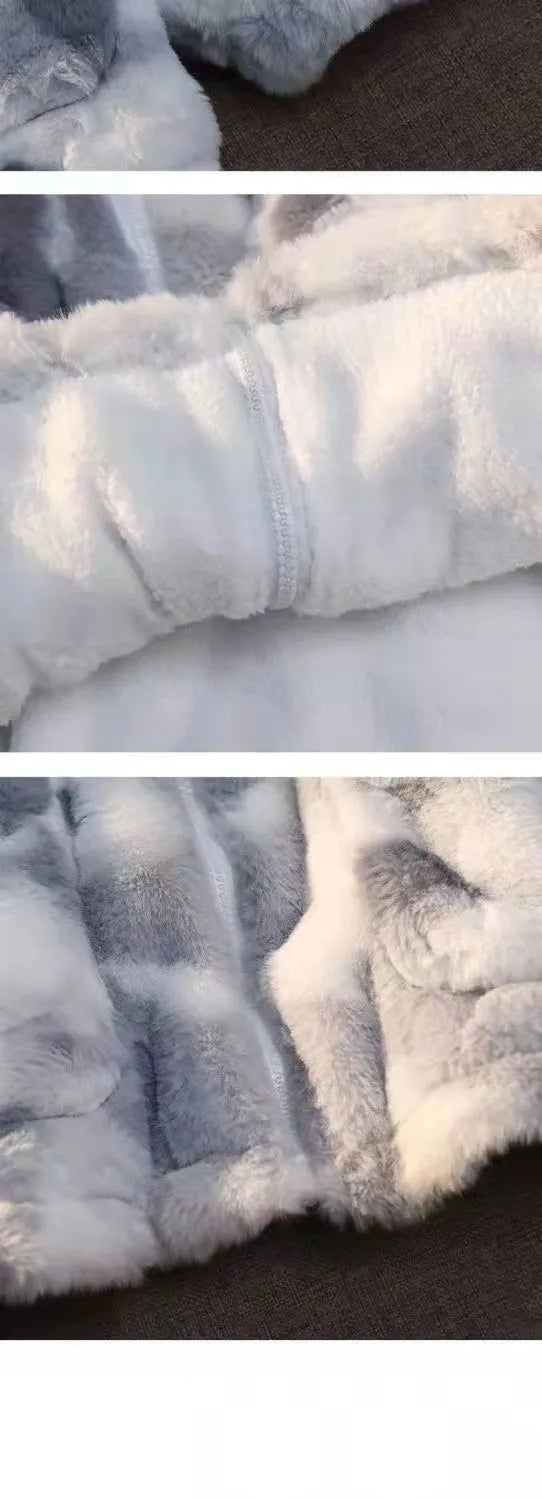 🧥❄️ Tie-Dyed Lamb Wool Coat ❄️🧥