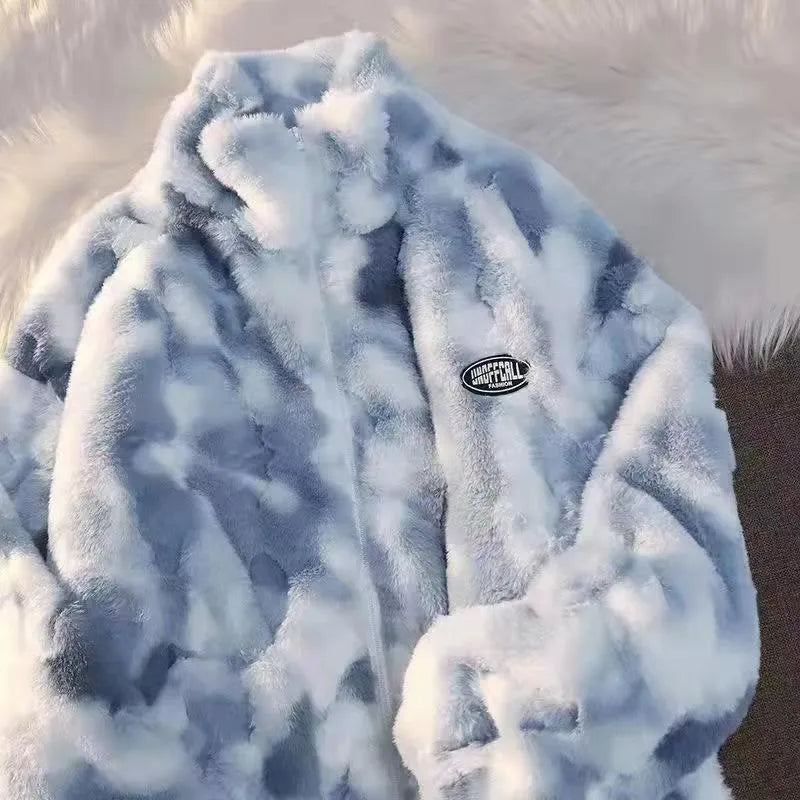 🧥❄️ Tie-Dyed Lamb Wool Coat ❄️🧥