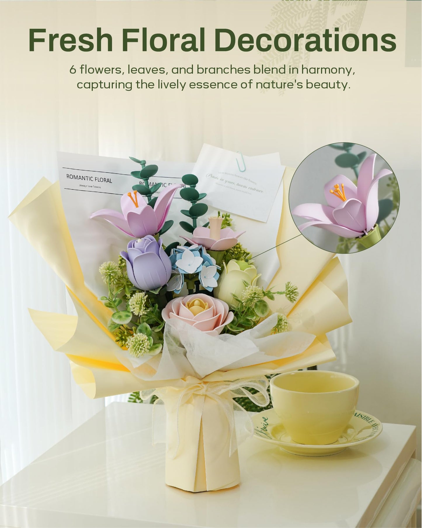 🌸✨ Rowood 3D Puzzle Flower Bouquet 6-in-1 DIY Craft Kit ✨🌸