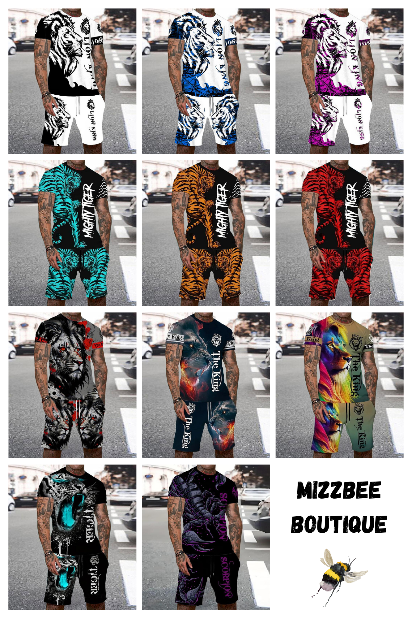 Men's Animal Short Sets