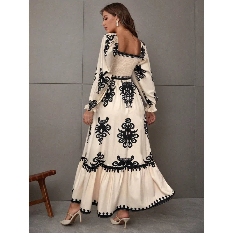 Ladies Elegant Apricot Dress