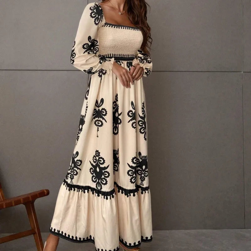 Ladies Elegant Apricot Dress