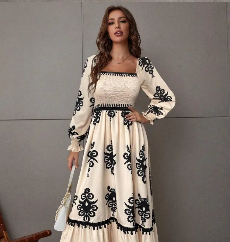 Ladies Elegant Apricot Dress