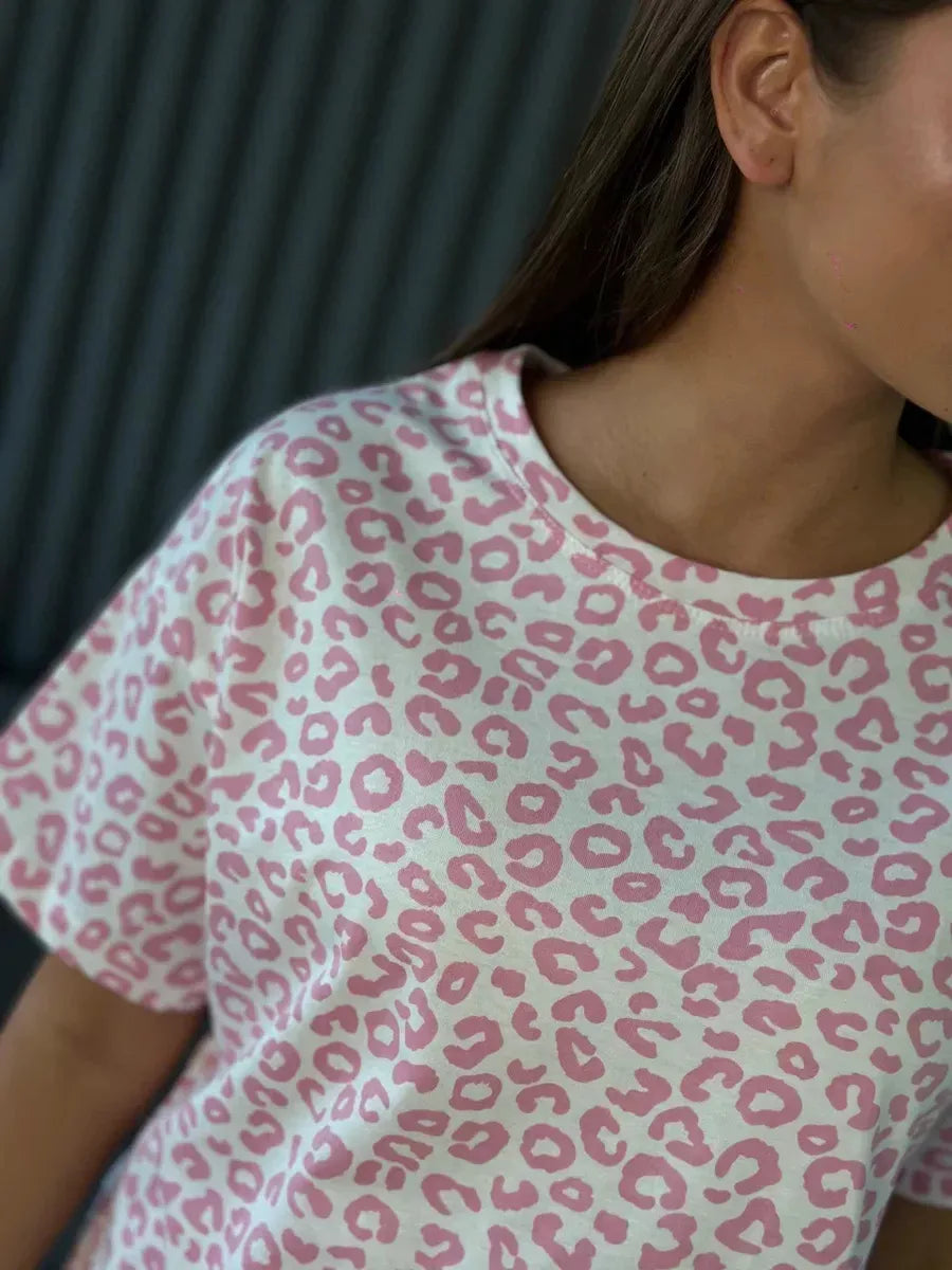 π Leopard Print Short PJs