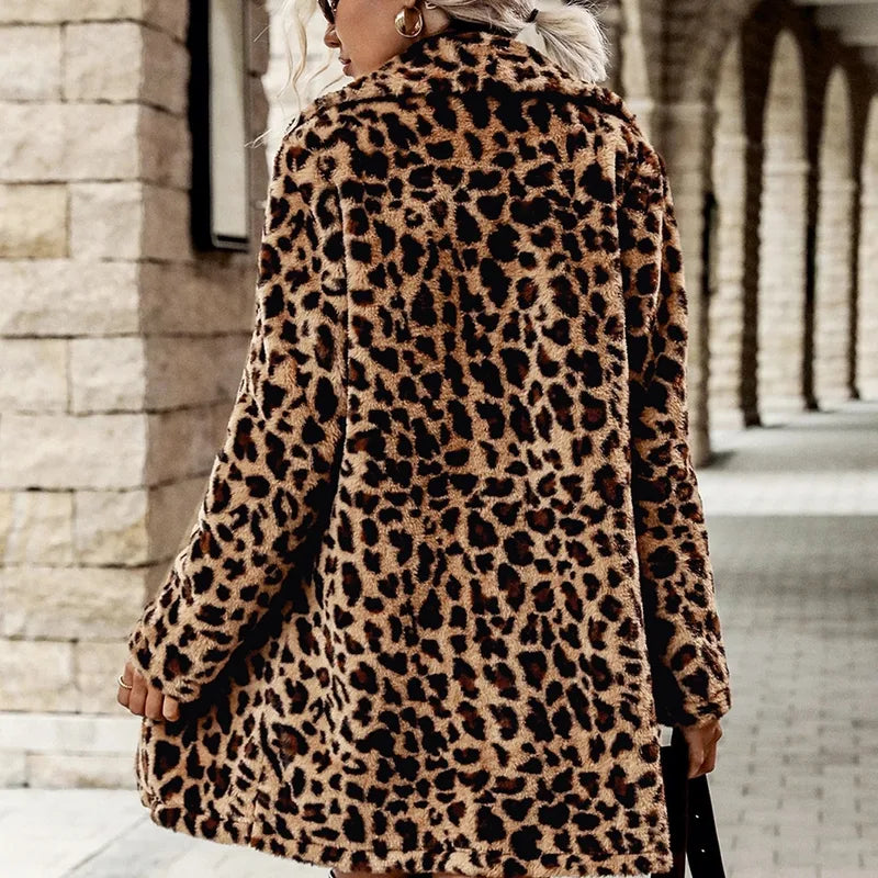 🐆 Leopard Print Furry Coat 🐆
