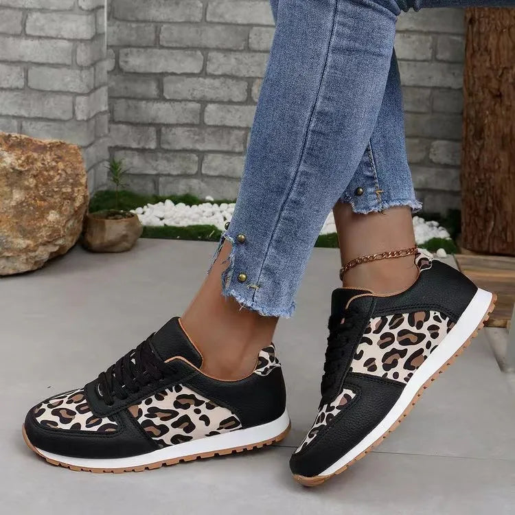 π Leopard Print Trainers