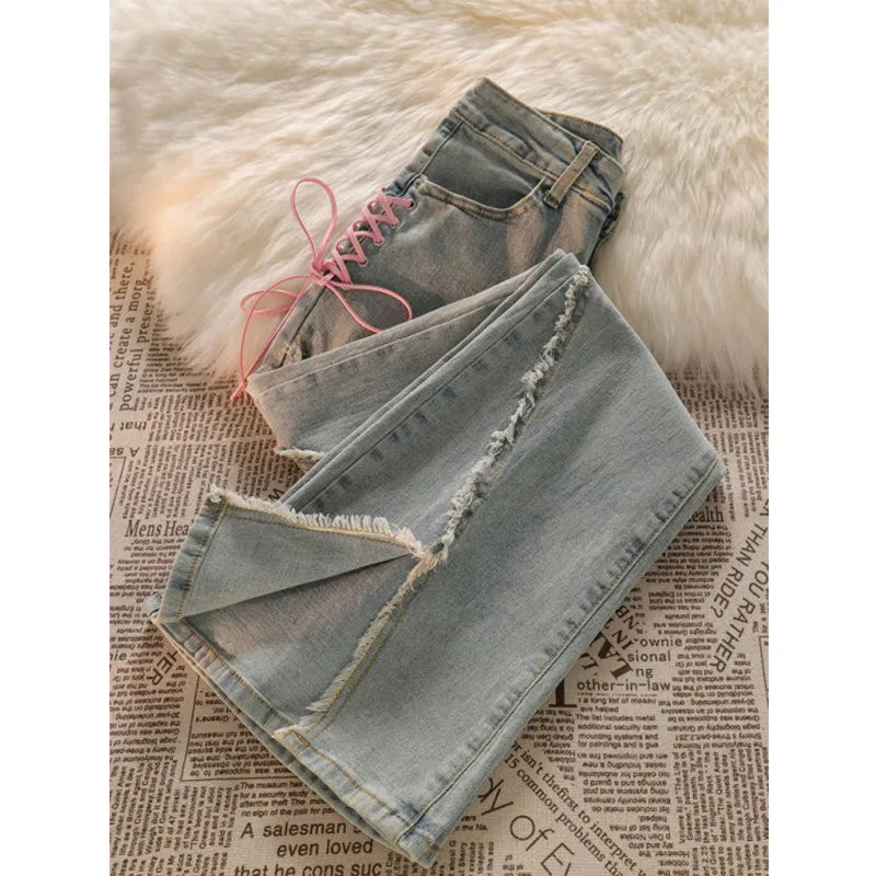 Bow Flared Jeans