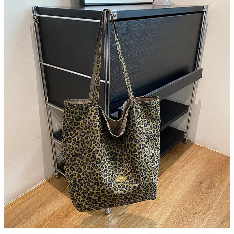 👜🐆 Women’s Large Canvas Leopard Print Bag 🐆👜