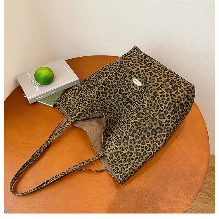 👜🐆 Women’s Large Canvas Leopard Print Bag 🐆👜