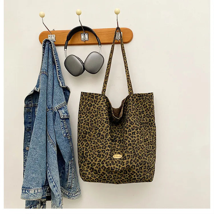 👜🐆 Women’s Large Canvas Leopard Print Bag 🐆👜