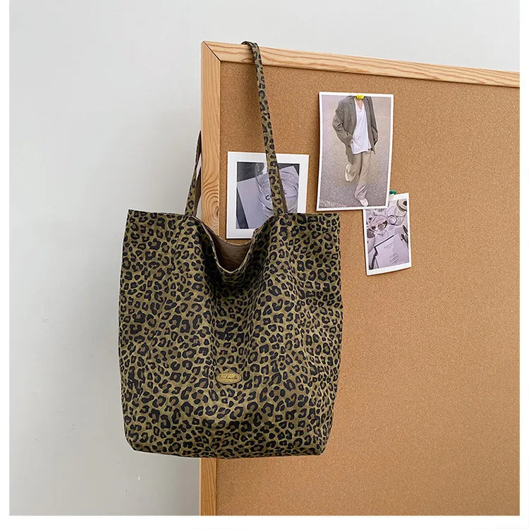 👜🐆 Women’s Large Canvas Leopard Print Bag 🐆👜