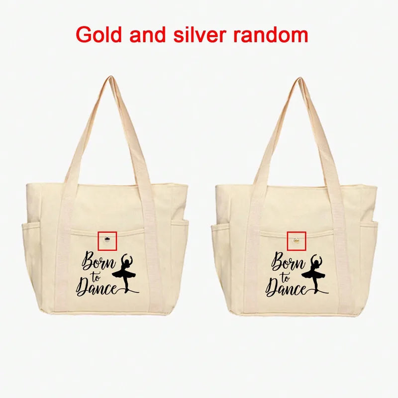 š©° Beige āBorn to Danceā Tote Bag Set š©°